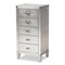 Baxton Studio Carel Silver Metal 5-Drawer Accent Chest 160-10249 - alternate 1